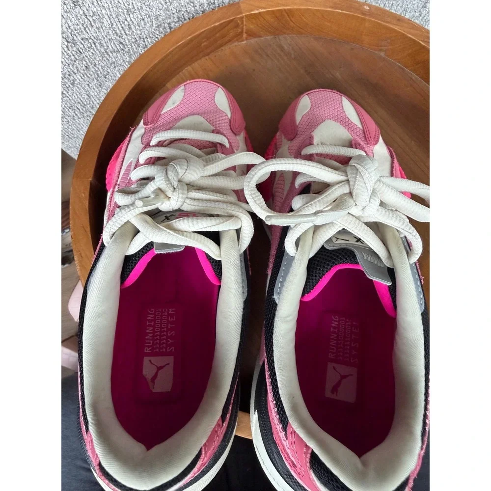 Puma RS-X Reinvent Pink White Black Athletic Sneakers 373797-06 Womens 7